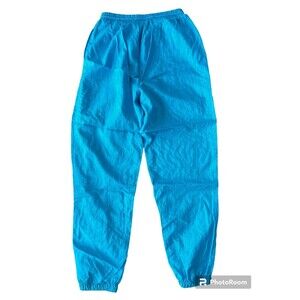 Turquoise Windbreaker Track Pants Lightweight Sweatpants Large‎ Unisex
